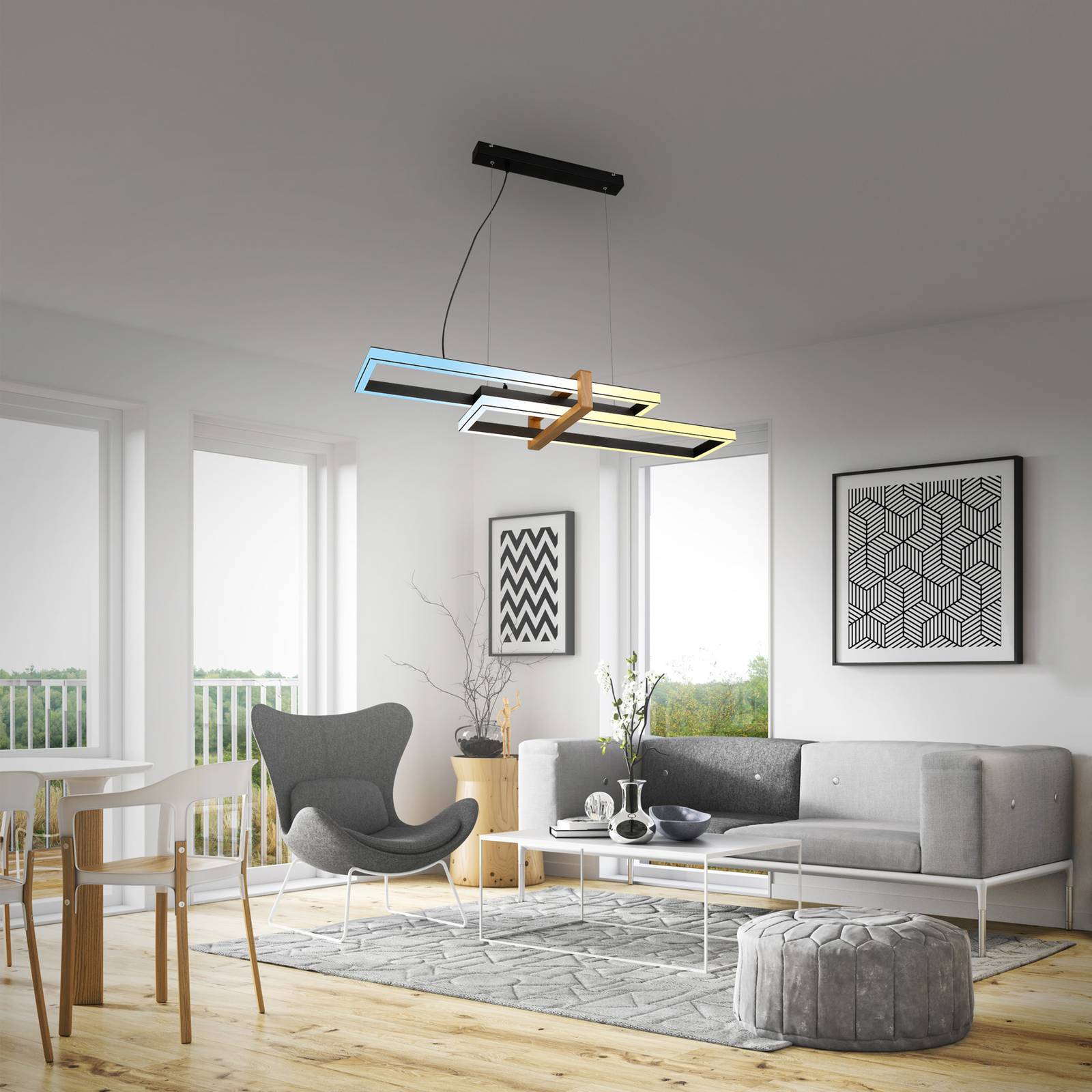Briloner Żyrandol LED 4768015 CCT z pilotem