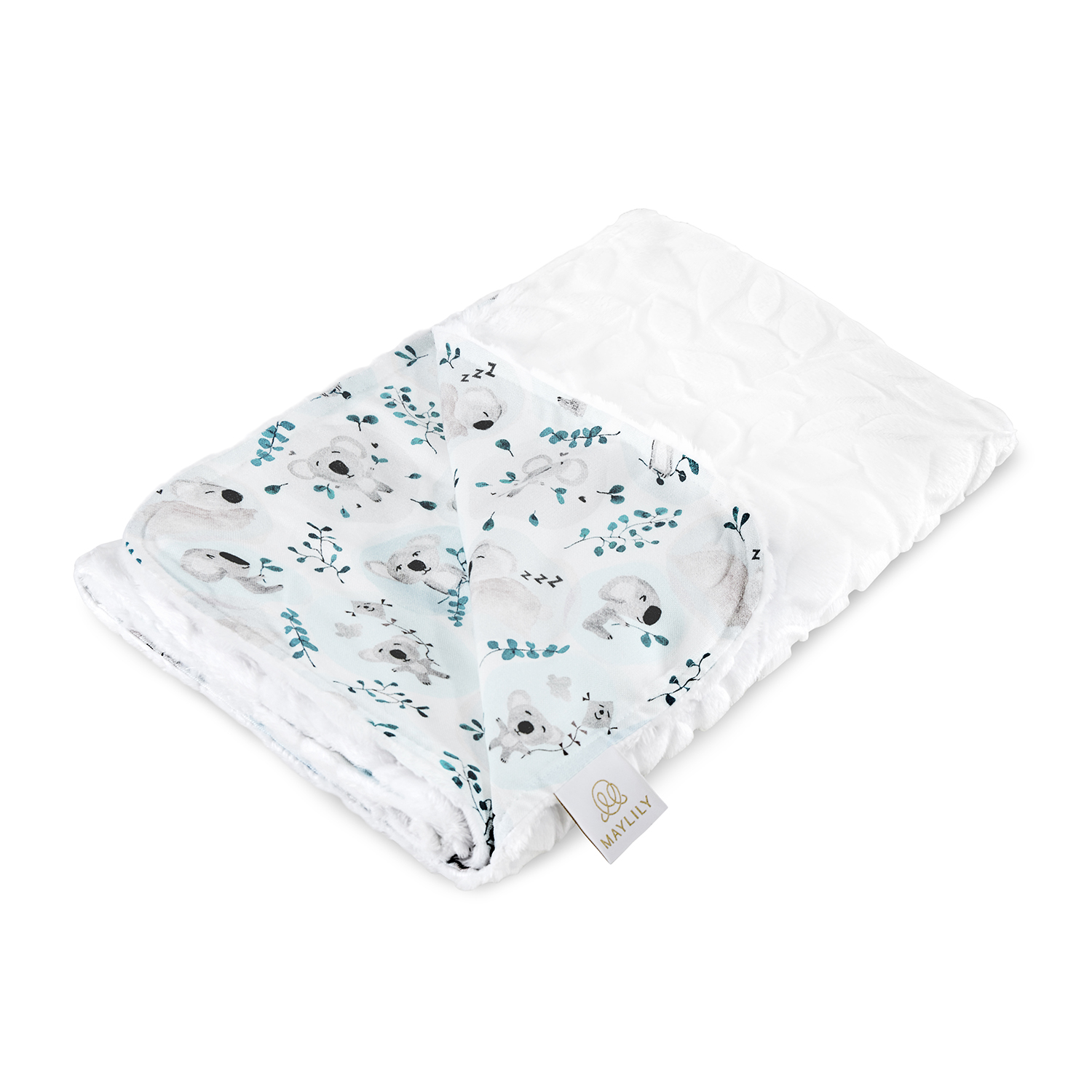 Kocyk bambusowy Light Luxe - Ale koale - white