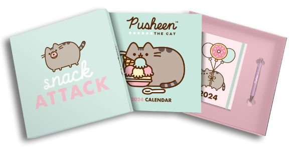 Pusheen - zestaw na prezent długopis, kalendarz, pamiętnik 2024
