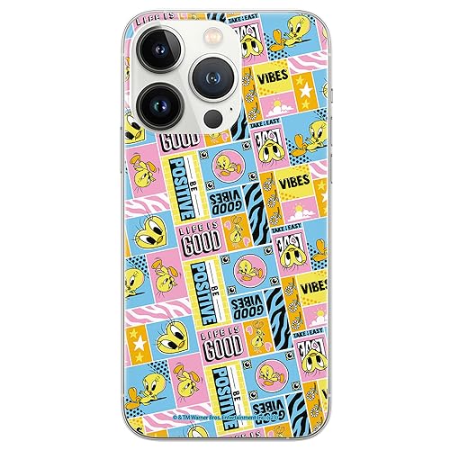 ERT GROUP etui na telefon Iphone 13 PRO MAX, case oryginalny i oficjalnie licencjonowany przez Looney Tunes, wzór Tweety 012, optymalnie dopasowane, plecki z TPU