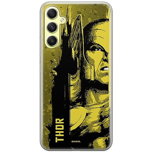 Etui Thor 001 Marvel Nadruk pełny Żółty Producent: Samsung, Model: A34 5G