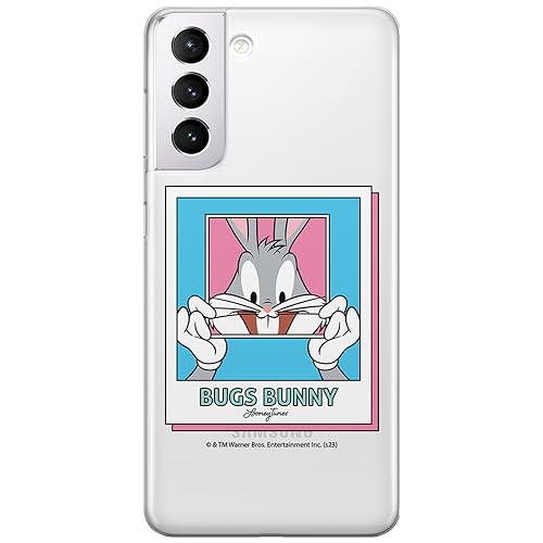ERT GROUP etui na telefon Samsung S21, case oryginalny i oficjalnie licencjonowany przez Looney Tunes, wzór Bugs 024, optymalnie dopasowane, plecki z TPU częściowo przeźroczyste