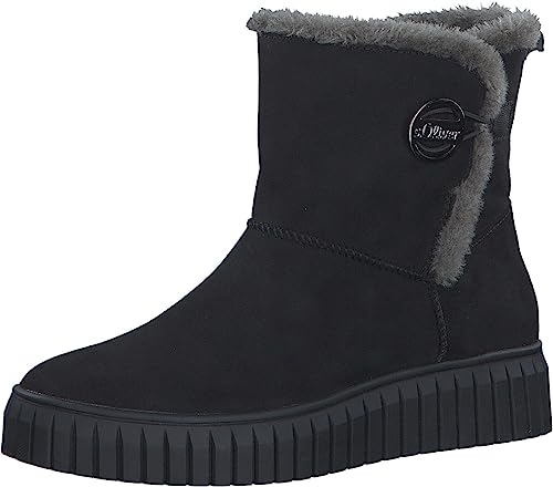 s.Oliver Damskie śniegowce 5-26418-41, czarny, 37 EU