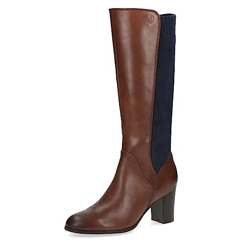 Caprice Damskie 9-25519-41 kozaki na obcasie, Cognac Ocean, 38 EU