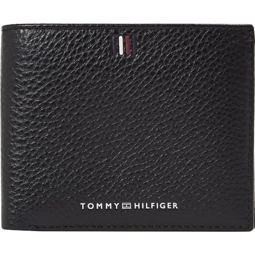 Tommy Hilfiger Męskie portfele TH Central CC i monety, czarne, jeden rozmiar, Czarny, rozmiar uniwersalny