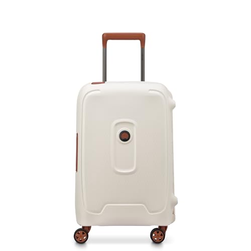 DELSEY PARIS - MONCEY - Twarda walizka kabinowa z recyklingu i recyklingu - 55x35x25 cm - 38 litrów - S - Angora, biały, S, Sztywna walizka