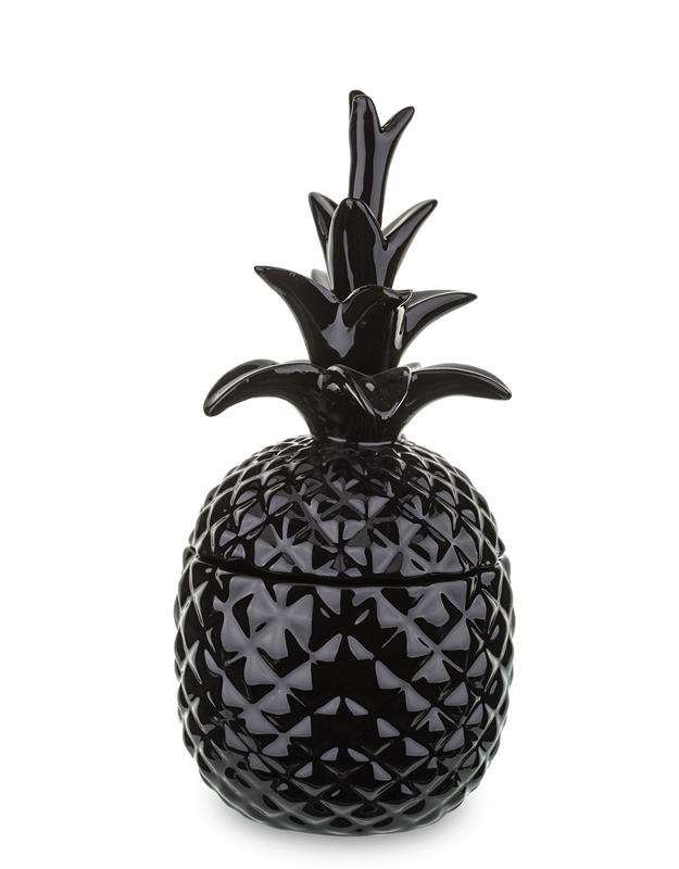 Pojemnik PIGMEJKA Ananas, czarny, 26x12 cm