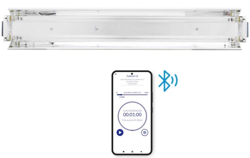 NBV-2x30N BT lampa bakteriobójcza bezpośredniego działania 2x30W ścienna
