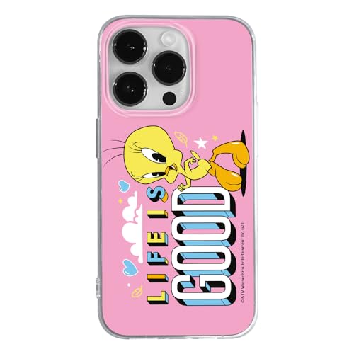 ERT GROUP etui na telefon Iphone 14 PRO, case oryginalny i oficjalnie licencjonowany przez Looney Tunes, wzór Tweety 016, optymalnie dopasowane, plecki z TPU