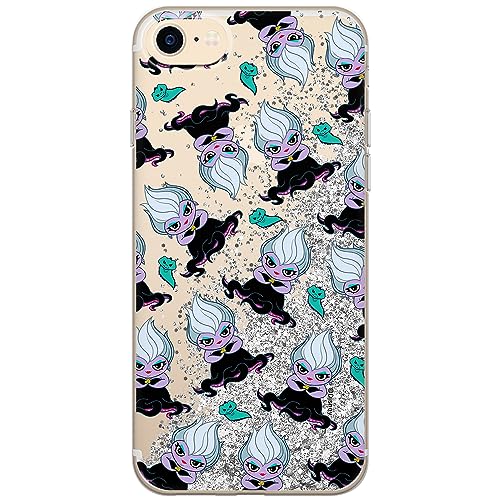 ERT GROUP etui na telefon Apple Iphone 7/8/ SE 2/ SE 3, case oryginalny i oficjalnie licencjonowany przez Disney, wzór Ursula 005, optymalnie dopasowane, z efektem płynnego brokatu