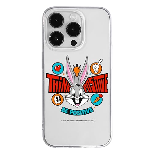 ERT GROUP etui na telefon Iphone 14 PRO, case oryginalny i oficjalnie licencjonowany przez Looney Tunes, wzór Bugs 020, optymalnie dopasowane, plecki z TPU częściowo przeźroczyste