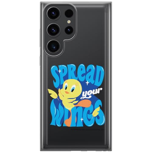 ERT GROUP etui na telefon Samsung S23 ULTRA, case oryginalny i oficjalnie licencjonowany przez Looney Tunes, wzór Tweety 014, optymalnie dopasowane, plecki z TPU częściowo przeźroczyste