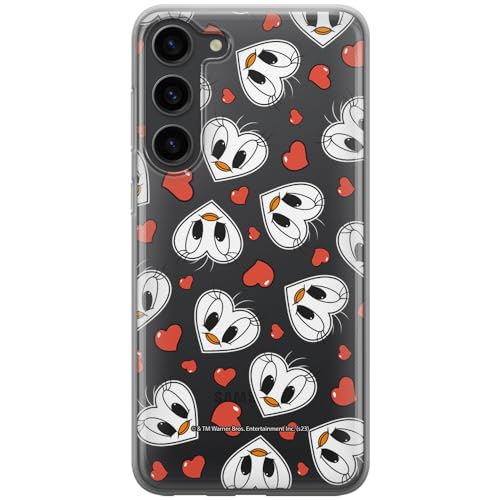 ERT GROUP etui na telefon Samsung S23 PLUS, case oryginalny i oficjalnie licencjonowany przez Looney Tunes, wzór Tweety 018, optymalnie dopasowane, plecki z TPU częściowo przeźroczyste