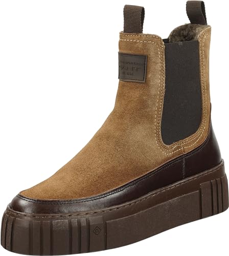 GANT FOOTWEAR Damskie kozaki Snowmont Chelsea, taupe Dark Brown, 40 EU