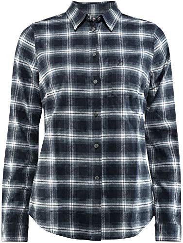 Fjallraven Damska koszulka Övik Flannel W Long Sleeved T-shirt niebieski granatowy XS