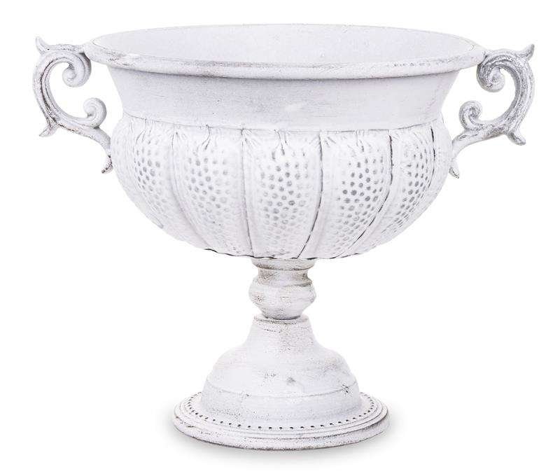 Osłonka Amfora Szara Antyczna Metalowa 26x33x26 cm