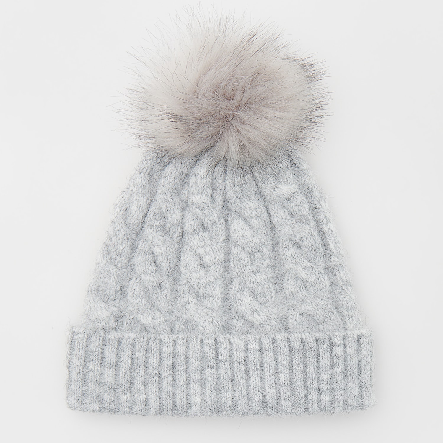 Reserved - Czapka z pomponem - Jasny szary