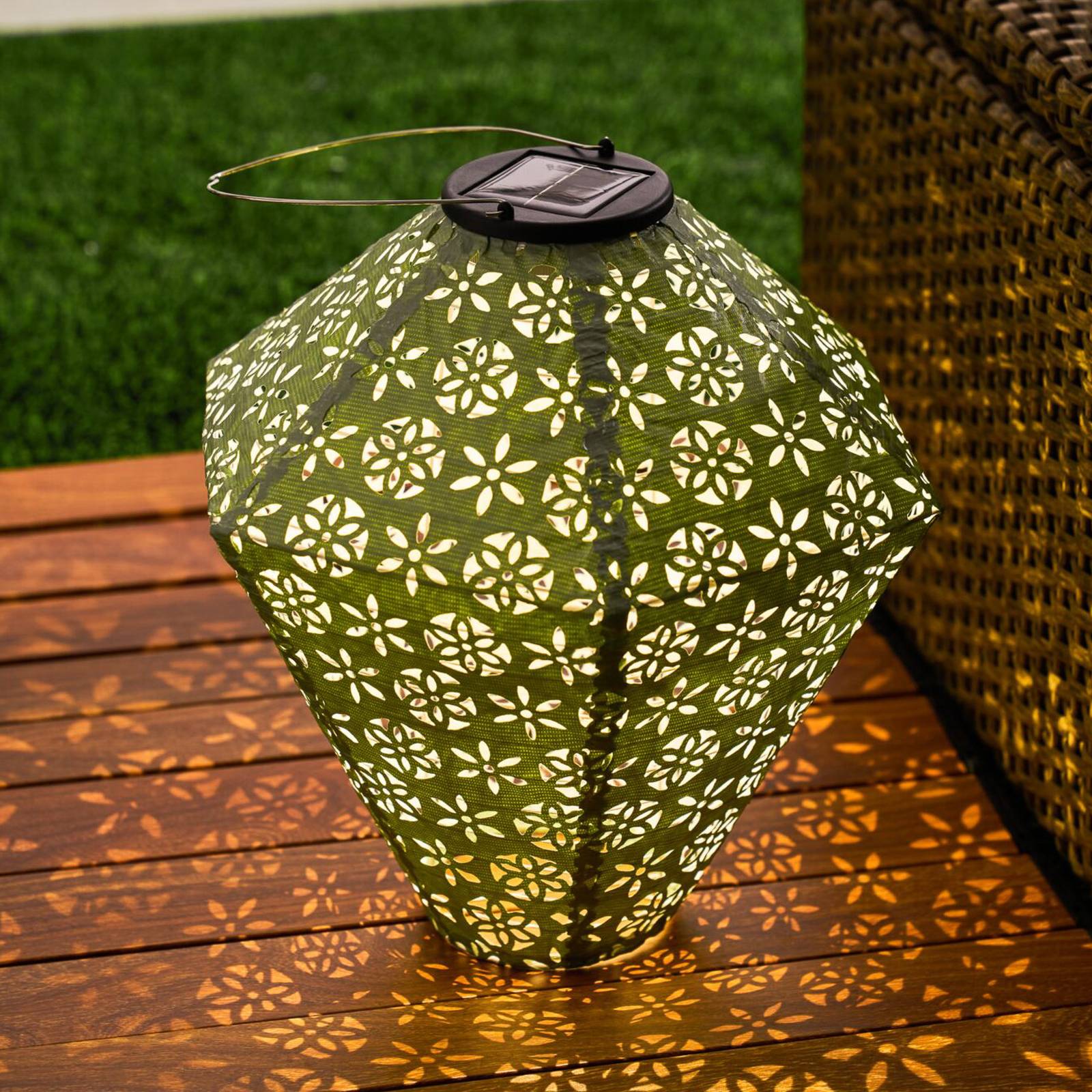 Pauleen Sunshine Flower solarna lampa LED zielona