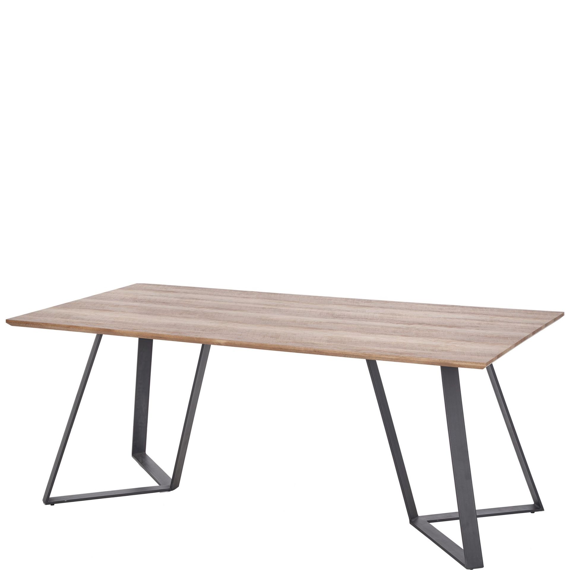 Stół 180 x 90 x 76 Calgary Halmar Orzech Rustykalny, Czarny