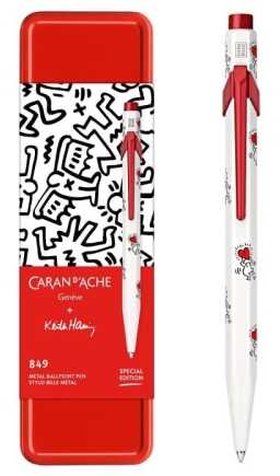 Długopis CARAN D''ACHE 849, Keith Haring, w pudełku, biały