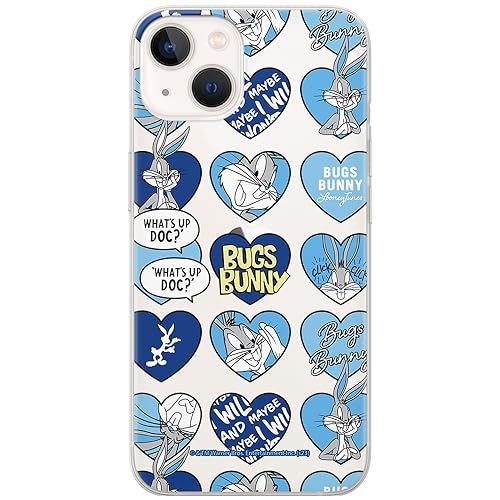 ERT GROUP etui na telefon Iphone 13, case oryginalny i oficjalnie licencjonowany przez Looney Tunes, wzór Bugs 021, optymalnie dopasowane, plecki z TPU częściowo przeźroczyste