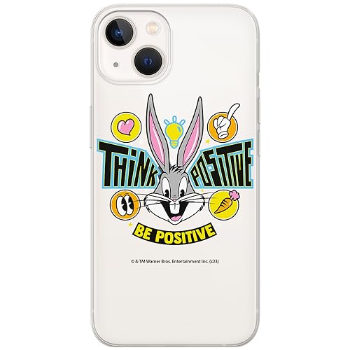 ERT GROUP etui na telefon Iphone 13, case oryginalny i oficjalnie licencjonowany przez Looney Tunes, wzór Bugs 019, optymalnie dopasowane, plecki z TPU częściowo przeźroczyste