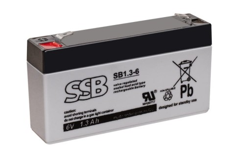 Akumulator SSB SB 1,3-6 6V 1,3Ah