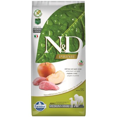 FARMINA N&D Dog Prime Wild Boar & Apple Medium & Maxi 12kg