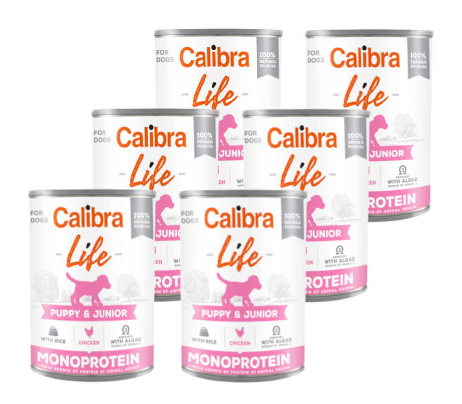 CALIBRA Dog Life Puppy & Junior Chicken 6x400g