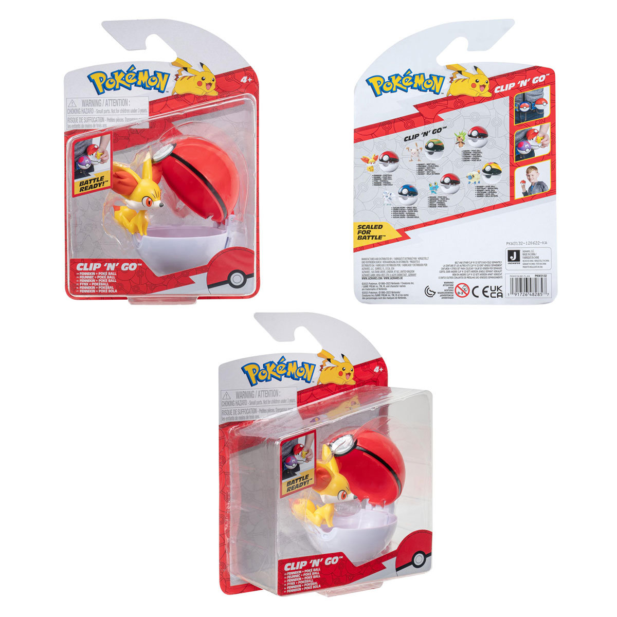 Pokemon Clip N Go Seria 14, (Fennekin & Poké Ball)