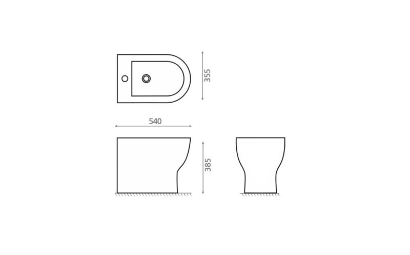 Bathco Sidney Bidet stojący 54x35,5 cm biały 4558 - odbiór osobisty: Kraków, Warszawa
