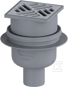 Łazienkowy odpływ punktowy Classic DN50 pionowy 100x100mm, Multistop