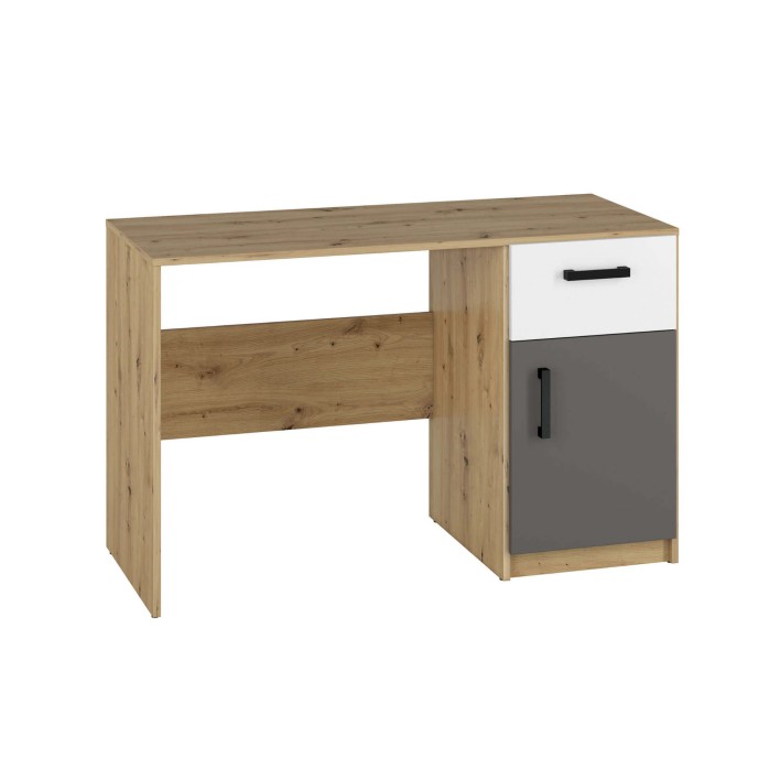 Biurko młodzieżowe FINI 08 dąb artisan/biały/antracyt