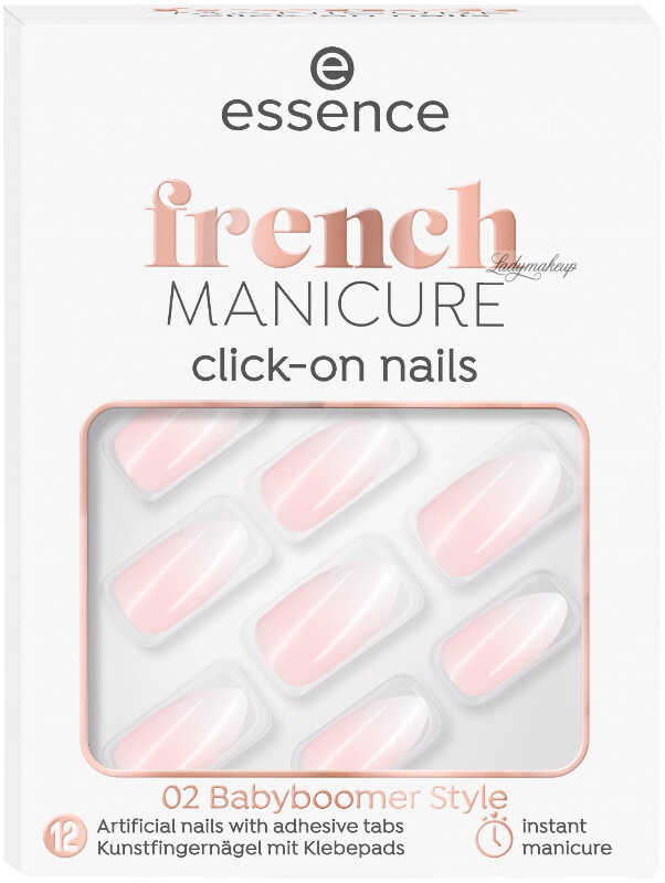 Essence - FRENCH Manicure Click-on Nails - Sztuczne paznokcie - 02 BABYBOOMER STYLE