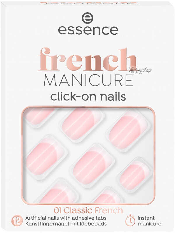Essence - FRENCH Manicure Click-on Nails - Sztuczne paznokcie - 01 CLASSIC FRENCH