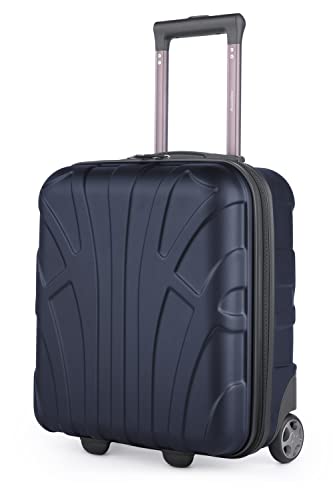 Suitline Bagaż podręczny, twarda obudowa, walizka na kółkach, walizka podróżna, granatowy, 45 cm, Bagaż podręczny Underseat 45 cm, walizka kabinowa nadaje się do transportu pod siedzeniem pasażera