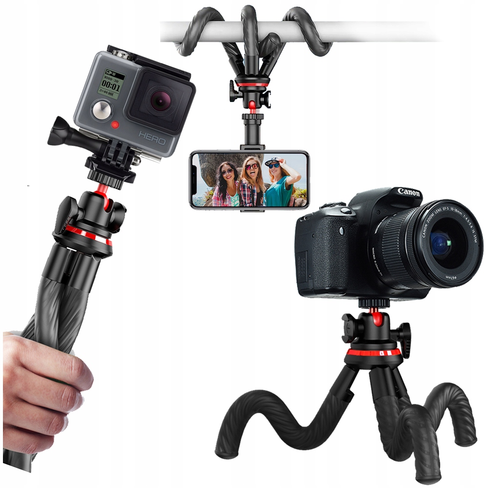 Elastyczny Uchwyt Na Telefon Selfie Statyw Tripod Do Kamerek Aparatów