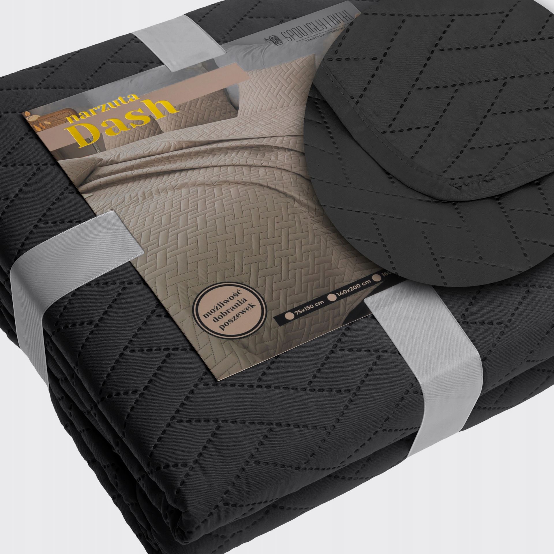 Narzuta Na Łóżko Pikowana Dwustronna Kapa 200x220CM Koc Pled Pokrowiec Dash