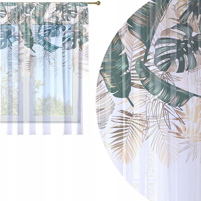 Firana Gotowa 400x150 Woal Barwiona Wzór Na Żabki