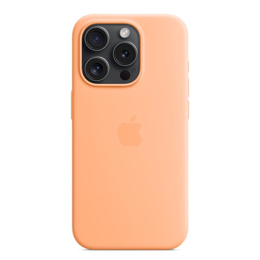 Apple Silicone Case etui z MagSafe do iPhone 15 Pro (pomarańczowy sorbet)