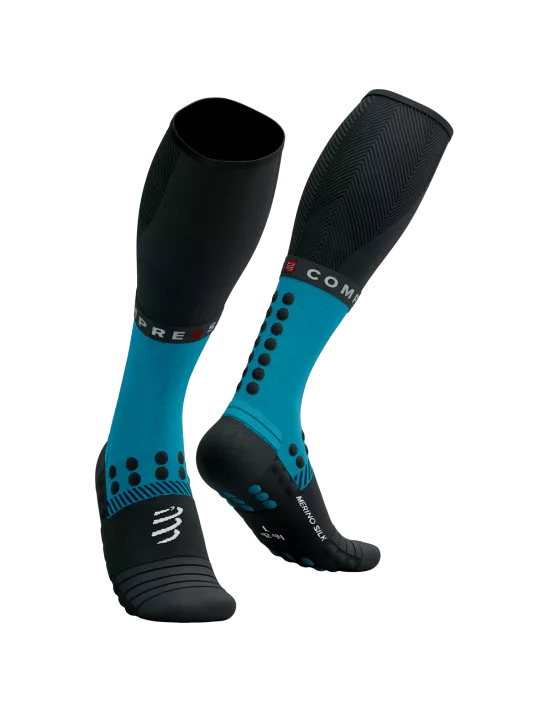 COMPRESSPORT Skarpety kompresyjne FULL SOCKS WINTER RUN mosaic blue