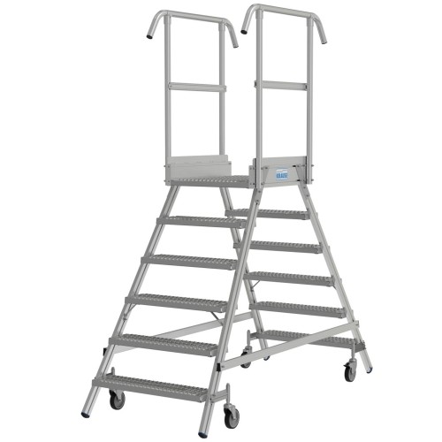 top KRAUSE Pomost jezdny 2x6 stopni z dwustronnym wejściem i stopniami o klasie poślizgu R13 821461
