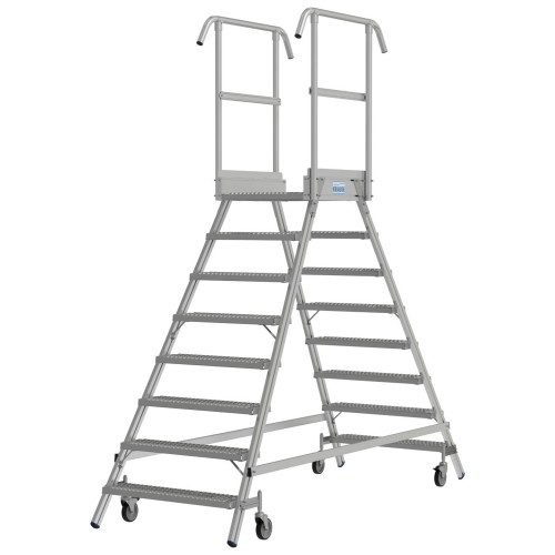 KRAUSE Pomost jezdny 2x8 stopni z dwustronnym wejściem i stopniami z kraty o klasie poślizgu R13 821485
