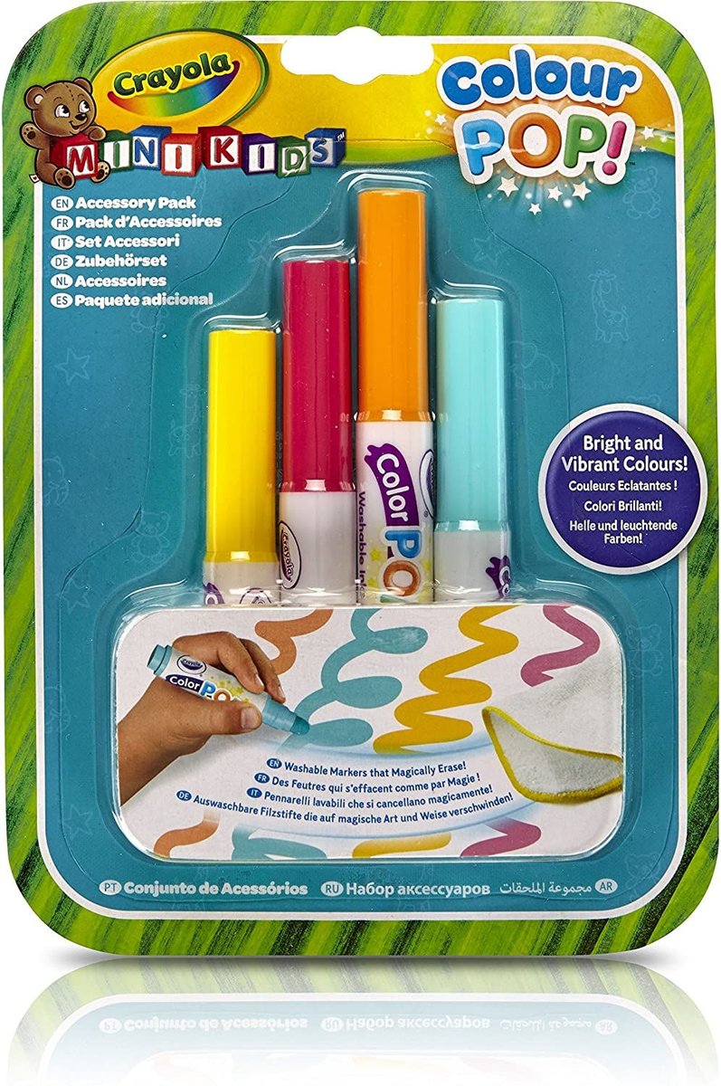 Crayola: Colour POP - Zestaw 4 suchościeralnych mini flamastrów