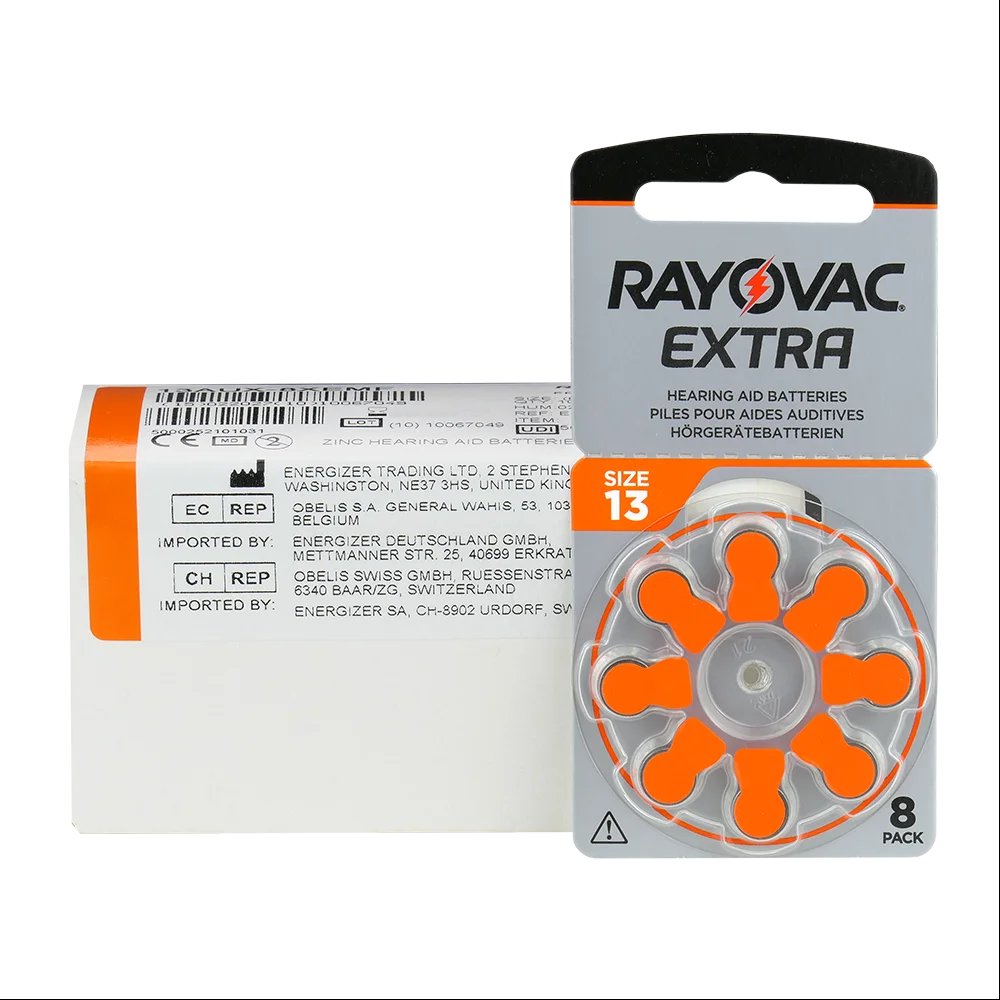 RAYOVAC 13 / PR48 - 80 szt. Baterie do aparatów słuchowych