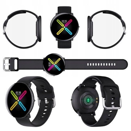 Nowoczesny Smartwatch Zegarek Sportowy Pulsometr Krokomierz Dm118 Czarny