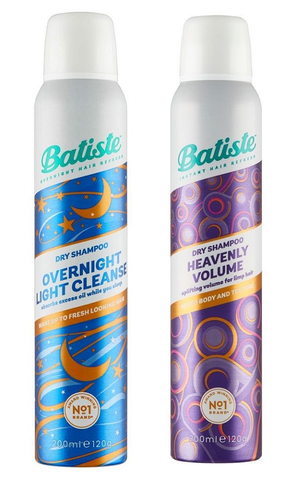 Batiste Zestaw suchych szamponów Overnight Light 200 ml + Heavenly Volume 200 ml