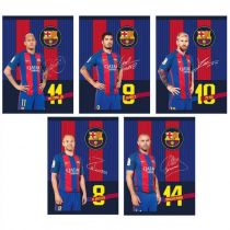 Zeszyt z marginesem A5 FC Barcelona kratka 32 kartki