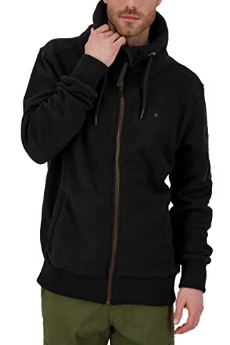 Alife and Kickin EliasAK F męska bluza dresowa, kurtka rekreacyjna, bluza z zamkiem błyskawicznym, S-XXXL, Moonless, S,
