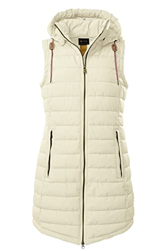 G.I.G.A. DX Damska kamizelka pikowana / kamizelka funkcyjna o wyglądzie puchu z odpinanym kapturem GS 166 WMN QLTD VST, szampańska, 46, 39341-000, szampański, 46